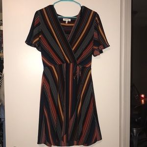 Faux Mini Wrap Dress
